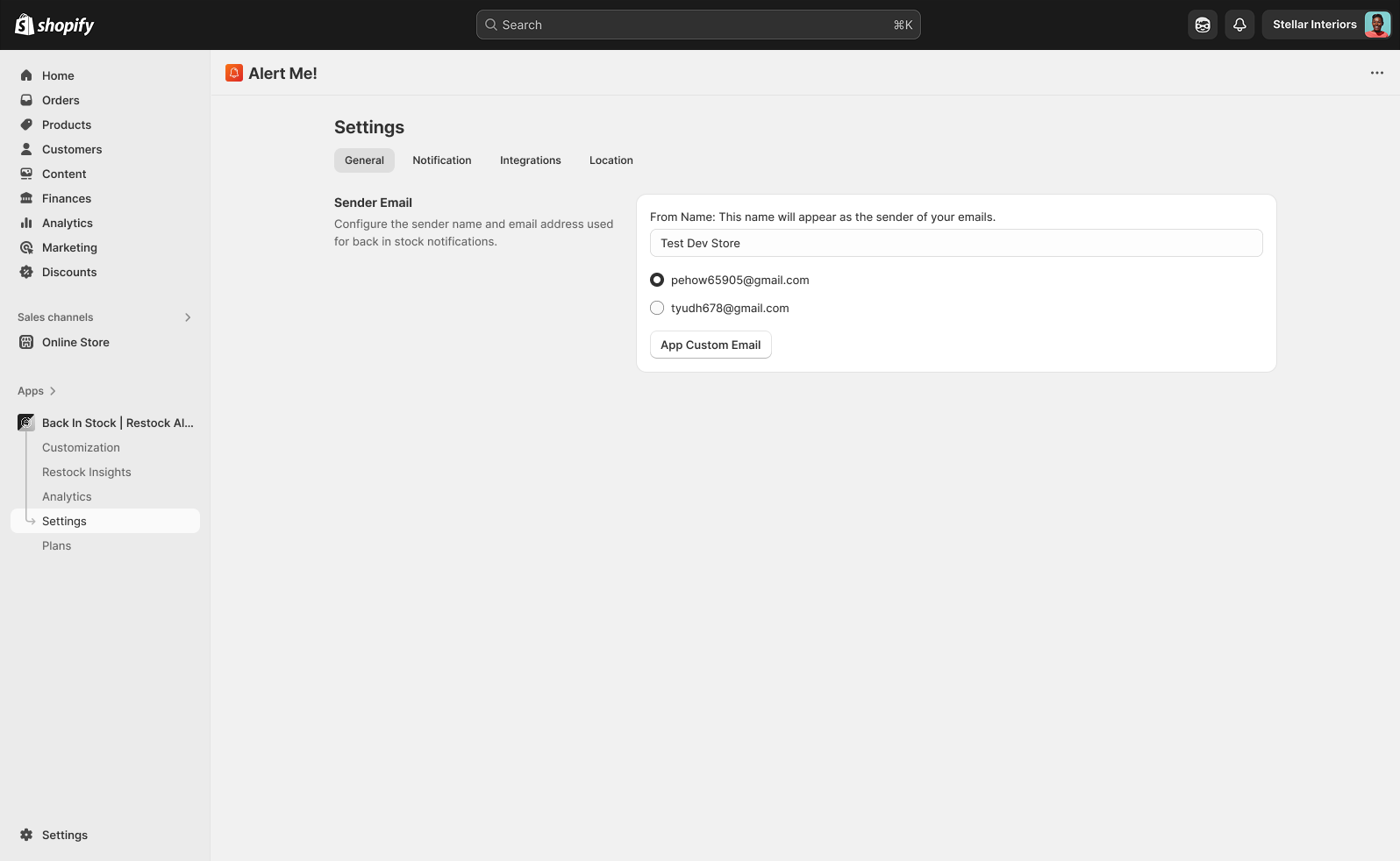 Custom email domain