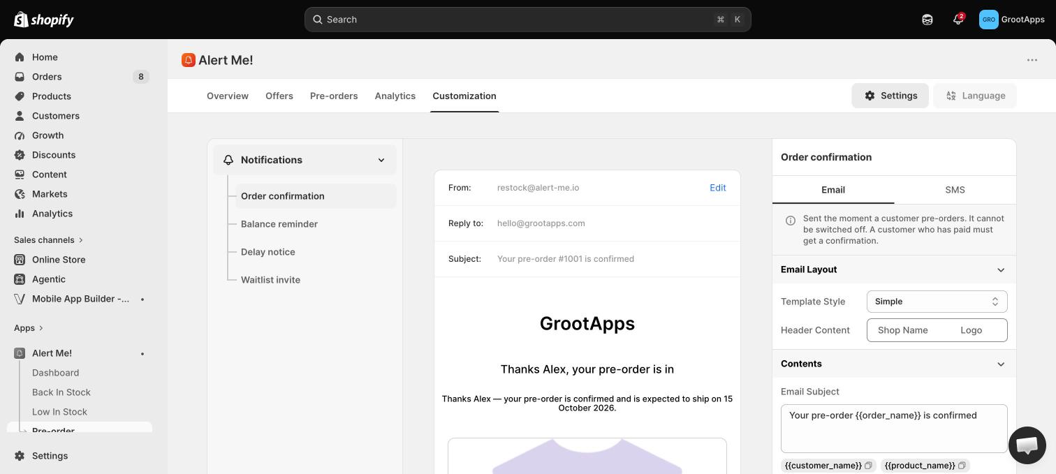 Email templates